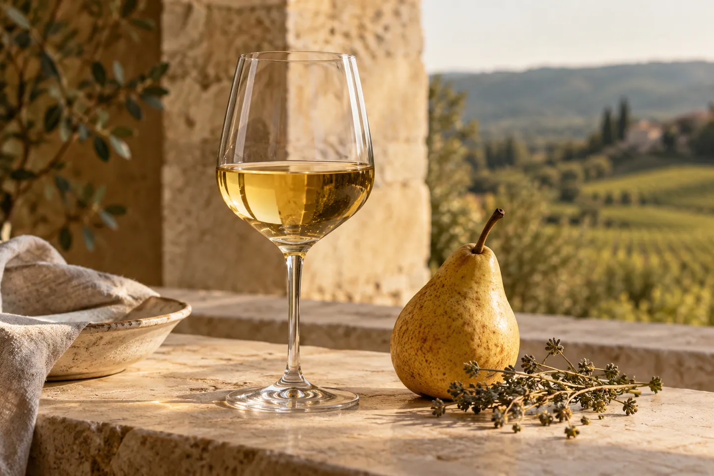 Photo d’illustration générée par IA pour « Roussanne ». Scène fictive ; ne représente pas un établissement réel ni une identification botanique.