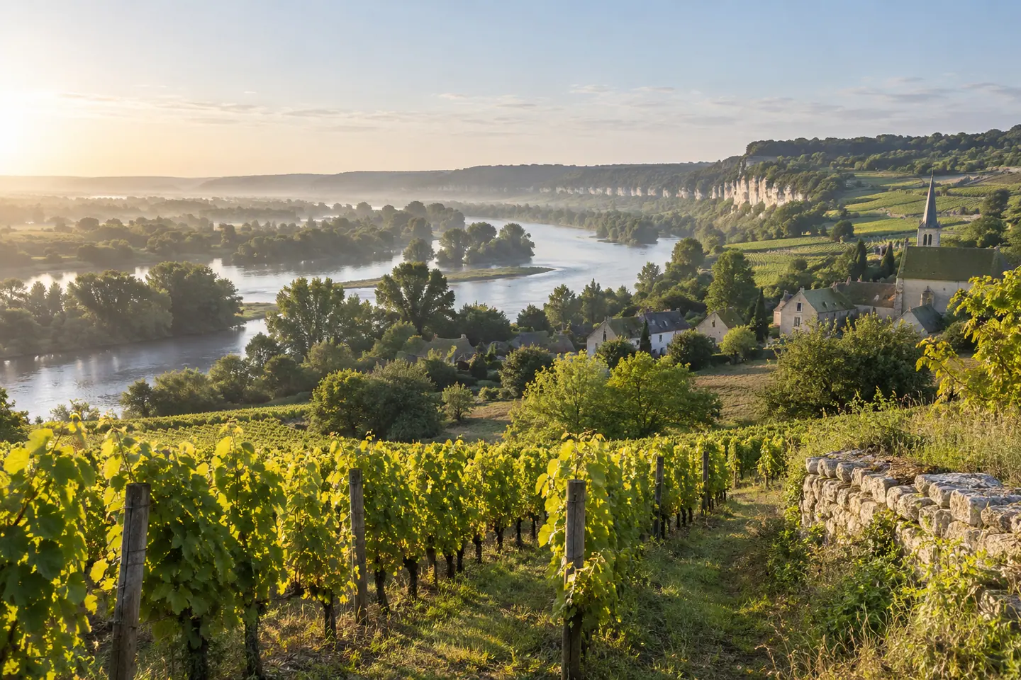 Illustration générée par IA — Vallée de la Loire