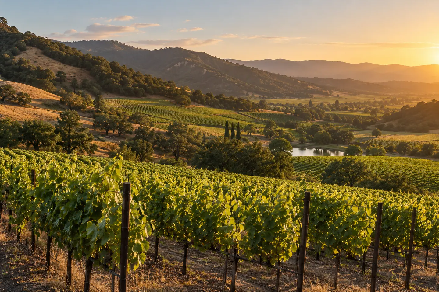 Illustration générée par IA — Napa Valley